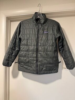 Patagonia Boy’s Dark Grey Quilted Insulated Jacket